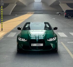 Rent BMW M4 Convertible 2024 in Green Metallic – Luxury Sports Car in Dubai