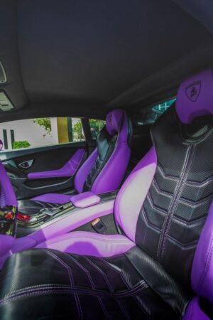 Lamborghini Huracán EVO Spyder 2024 Purple rental in Dubai - Luxeridez