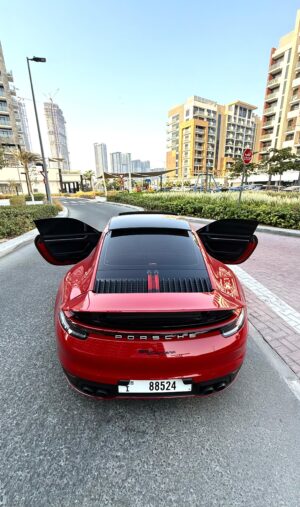 Rent Red Porsche 911 Carrera 2024 in Dubai | Luxeridez