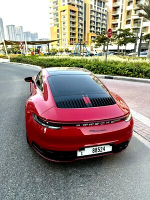 Rent Red Porsche 911 Carrera 2024 in Dubai | Luxeridez