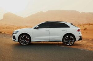 Audi RS Q8 2024 luxury car hire in Dubai with V8 twin-turbo engine